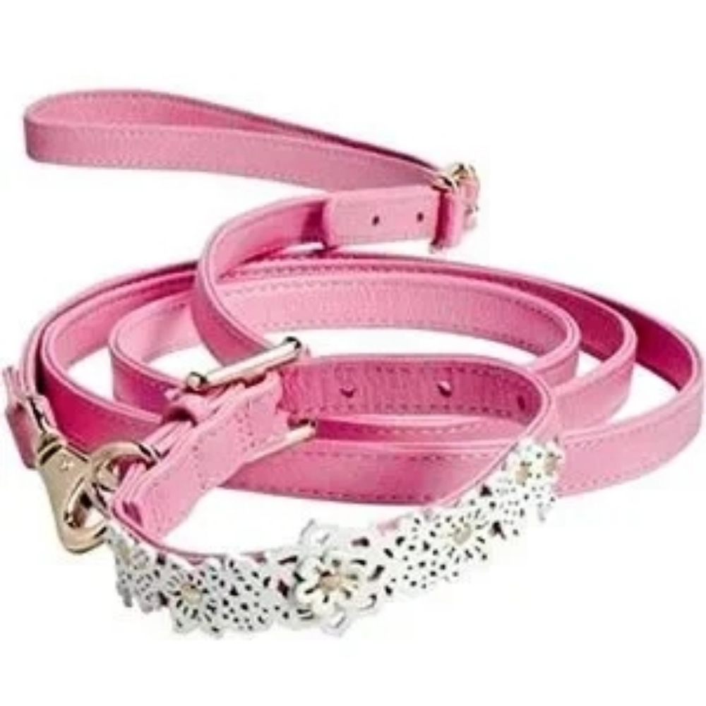 Oscar de la Renta Pink Floral Dog Leash